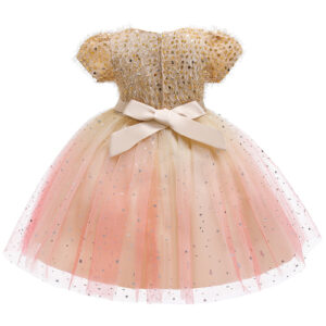 Baby Girl Sequins Patched Pattern Floral Tutu Princess Starry Sky - Image 6