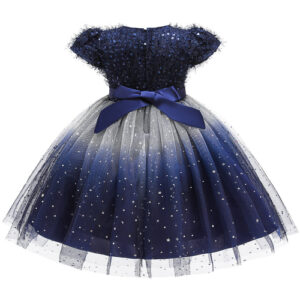 Baby Girl Sequins Patched Pattern Floral Tutu Princess Starry Sky - Image 7