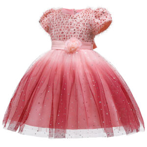 Baby Girl Sequins Patched Pattern Floral Tutu Princess Starry Sky