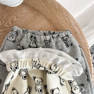 Baby Bear Embroidered Pattern Vest Combo Trousers Sets - Image 8