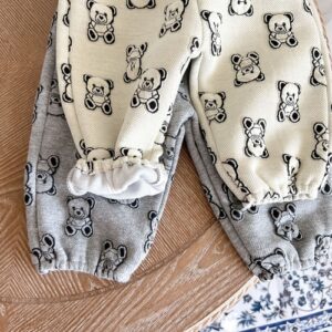 Baby Bear Embroidered Pattern Vest Combo Trousers Sets - Image 9