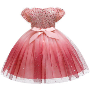 Baby Girl Sequins Patched Pattern Floral Tutu Princess Starry Sky - Image 5